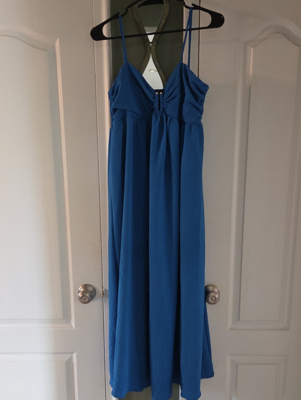 Blue Spaghetti-Strap Maxi Dress - Classic Women's Dress